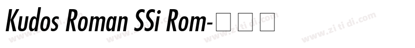 Kudos Roman SSi Rom字体转换 Kudos Roman SSi Rom字体转换